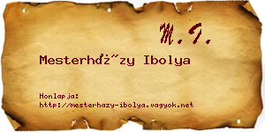 Mesterházy Ibolya névjegykártya
