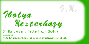 ibolya mesterhazy business card