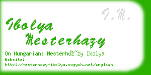 ibolya mesterhazy business card